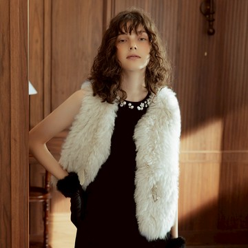 SO NICE【LUXE系列】優雅輕奢100%湖羊毛背心外套