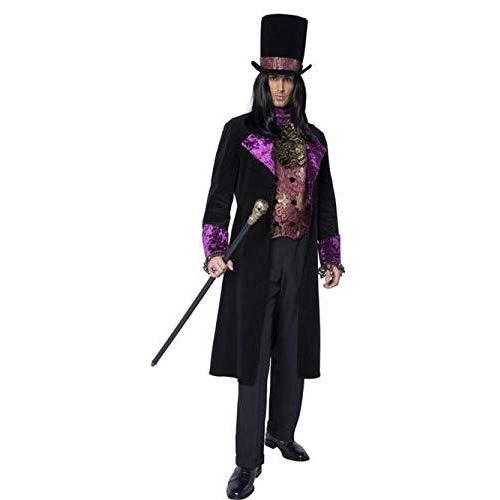 Smiffys Men's Black Purple The Gothic Count Costume Chest 42