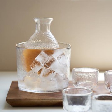 肆月香醇日式清酒杯玻璃清酒酒具燒酒杯小酒壺套裝白酒黃酒果酒杯