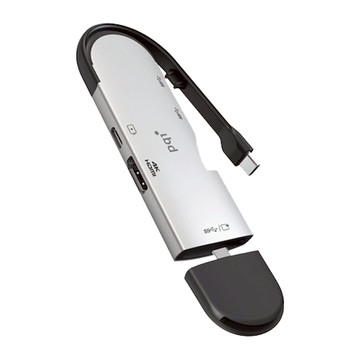 【PQI HUB 5 in 1 雙USB-C 多功能集線器】Type-C 集線器 HUB 轉接器 多埠USB-C