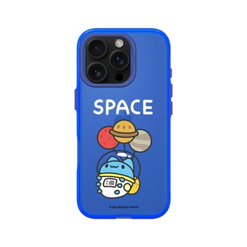 iPhone 16 Pro Clear 激光藍 - 貓貓蟲咖波 Bugcat Capoo - 咖波漂浮星球