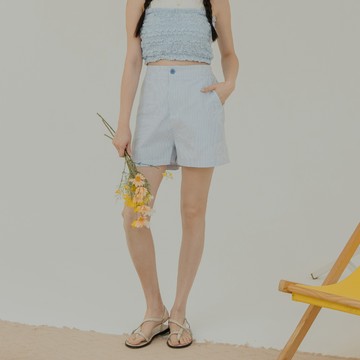 休閒配色直紋設計短褲 兩色售