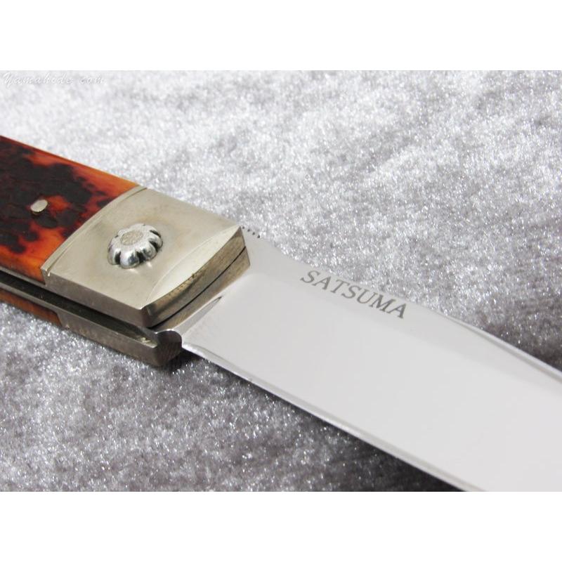 宮前 敏行 作 9101 薩摩の守（さつまのかみ） スリップジョイント VG-10 ボーン 折り畳みナイフ Toshiyuki Miyamae custom folding knife