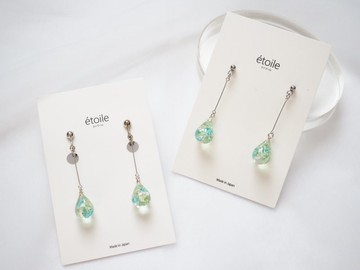 Swarovski 水滴長款耳環/耳夾 SDL-13