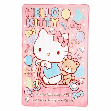 【震撼精品百貨】Hello Kitty 凱蒂貓~日本三麗鷗SANRIO Kitty 毛毯 100×140cm 滑板車*13774