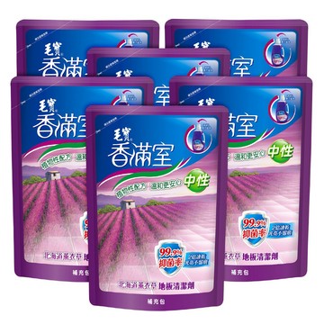 毛寶 香滿室中性地板清潔劑-北海道薰衣草-補充包(1800gX6入)