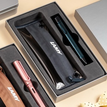 【雷雕免費刻字】LAMY 藍黑色透明筆袋筆盒 / SAFARI  - 原子筆