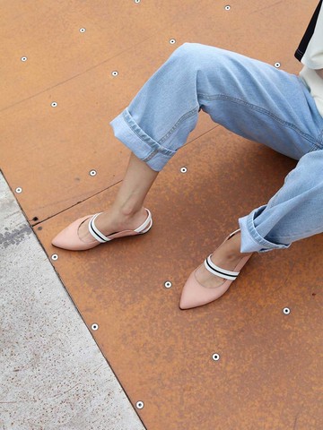 T015 Pointed Slingback Skin Pink