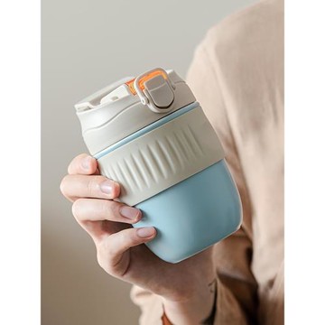 便攜式隨手杯保溫杯女生高顏值吸管杯子陶瓷咖啡杯學生水杯刻字