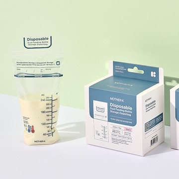 MOTHER-K 韓國 溫感雙鎖拋棄式雙夾鏈奶瓶袋25入