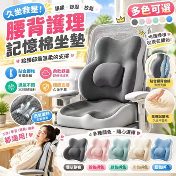 「人體工學護腰坐墊&久坐專用」🔥辦公椅腰靠 減壓護脊 電腦椅靠墊 緩解腰酸 汽車護腰靠墊 車用腰靠支撐墊 開車護脊靠背