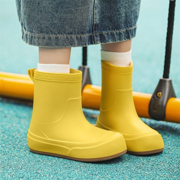 雨鞋女款成人時尚中筒雨靴加絨保暖水鞋女防水防滑洗車鞋廚房膠鞋