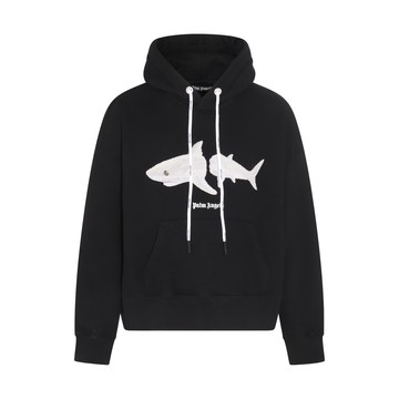Palm Angels - Black And White Cotton Blend Sweatshirt