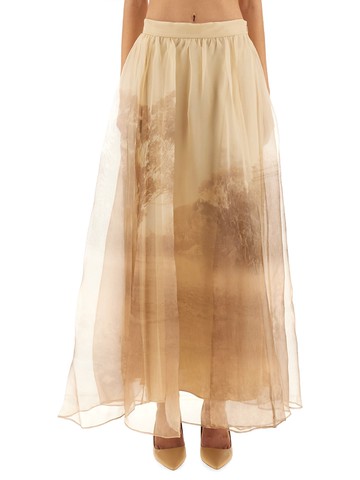 zimmermann "memento" organza maxi skirt
