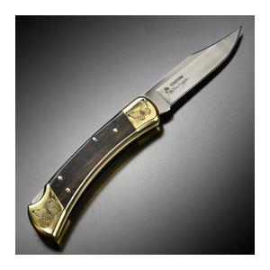 BUCK 折りたたみナイフ 限定品 イエローホースカスタム バタフライ刻印 バックナイフ Folding Hunter