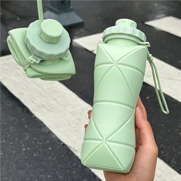 硅膠折疊水壺運動健身便攜隨身硅膠咖啡杯戶外旅游大容量防燙水袋