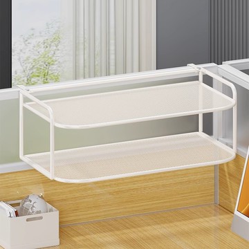 🚀桃園出貨🚀 辦公室電話機架桌面資料置物架辦公桌工位屏風懸掛式文件夾收納盒