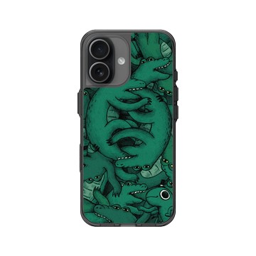 iPhone 17 Clear (相機按鈕) 酷墨灰 - 怪奇事物所 Incrediville - 肥尾鱷魚密集恐懼症