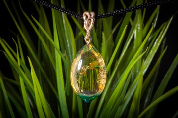 稀有透明波羅的海琥珀吊墜  獨特手工寶石珠寶 匠心波西米亞風項