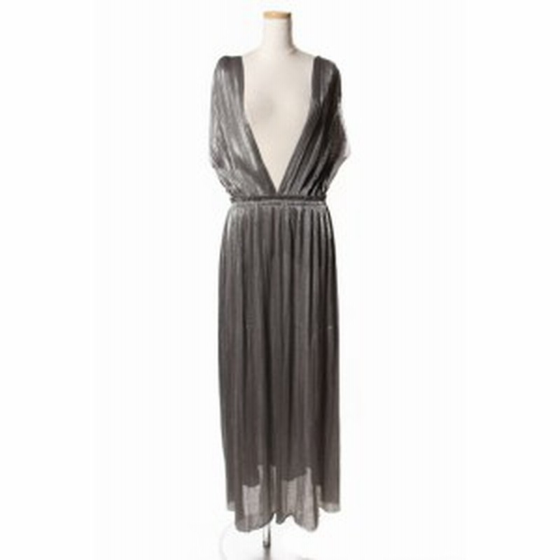 中古 ビューティフルピープル Beautiful People 18ss Metallic Erseypleats ワンピース ロング ノースリーブ 38 グレー 通販 Lineポイント最大1 0 Get Lineショッピング