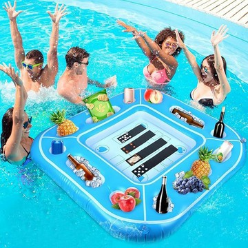洛陽牡丹 水上棋牌桌 桌遊 水上冰吧 充氣浮排