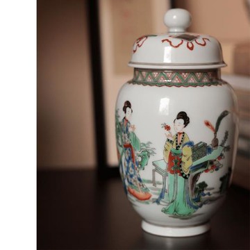 【售罄清賞】景德鎮大匠之城古彩重工人物手繪四美茶葉罐 賞器