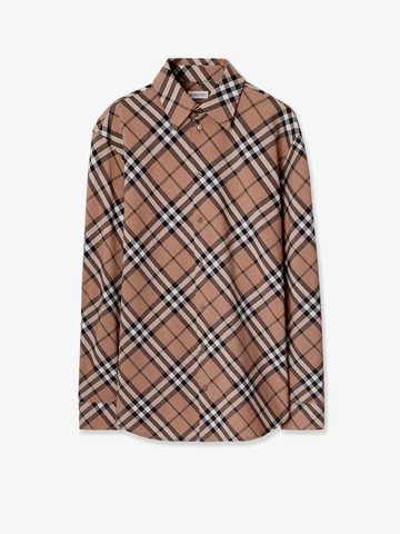 Check wool blend shirt - BURBERRY - gender_Woman