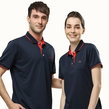 Per GIBO女版T網眼P.K短polo衫-PK202988丈青/紅