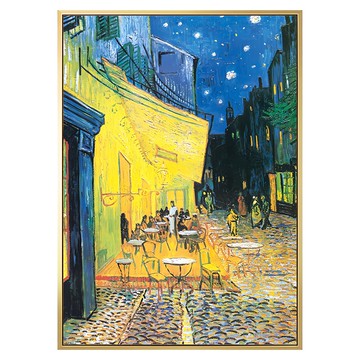 菠蘿選畫所 梵谷 夜晚的咖啡館露台II AVAR3408G  40 x 30cm  金色