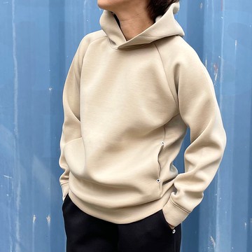 【男女皆可穿著】蜂巢織法隱形口袋連帽衫【駝色】