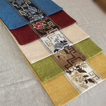 中式棉麻長條隔熱茶墊餐桌墊家用碗墊子隔熱墊防燙耐高溫中西餐墊