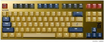 聯名限定款 Topre REALFORCE GX1 Plus 英文配 電競鍵盤 (百式款/Z 鋼彈款/ν 鋼彈款/沙薩比款) | 電競 鍵盤 聯名 鋼彈 收藏 PBT材質 耐用 附護腕墊