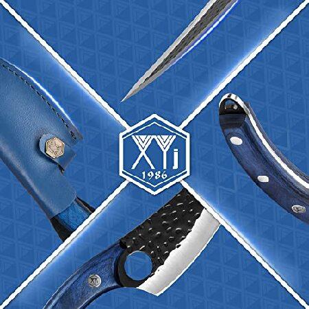 XYJ FULL TANG Inch Stainless Steel Boning Knife Chef Fishing Knives Carry Leather Sheath Outdoor Cooking Knives Meat Butcher Knife For Camping Kitch