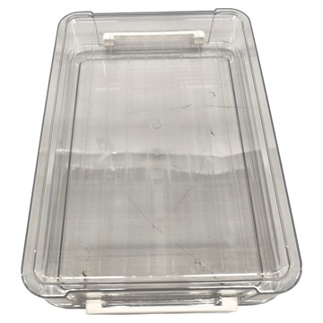 E.dot 密封式資料收納盒 置物盒 大號 A4文件 PET材質 23.5x33x6.5cm  透明  1個