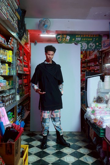 21AW INF 斜領層次短袖上衣