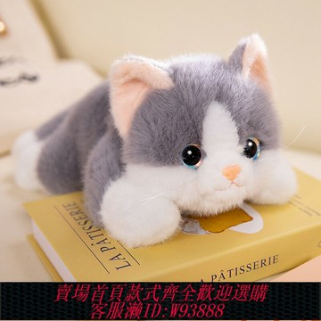 {台灣公司貨 可打統編}可愛貓咪玩偶仿真毛絨玩具新款娃娃兒童禮物女孩睡覺公仔抱枕女生