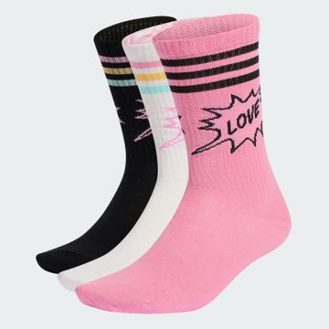 【adidas 愛迪達】 LOVE UNITES 中筒襪 3 雙入 男/女 - Originals KV9985