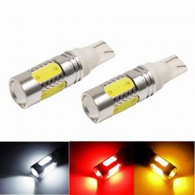 2ピース ハイ パワー COB T10 7.5W 168 192 W5W LED バルブ 適用: パーキング ライト レッド ホワイト アンバー 12V オート サイド ウェ