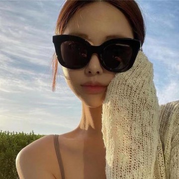 歐美法式大框墨鏡女高級感ins網紅潮防紫外線大圓臉顯瘦太陽眼鏡
