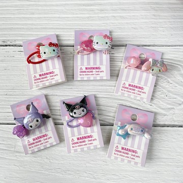 日本 Sanrio 三麗鷗 大頭造型 束繩 髮圈 髮束-日本直送，現貨在台｜小鶴日貨