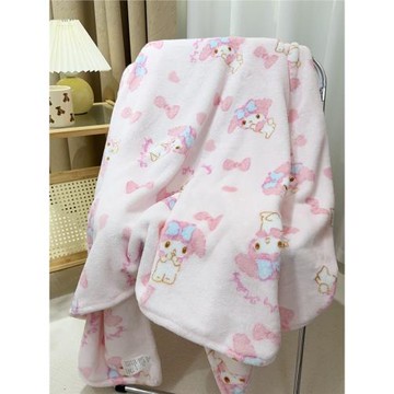美樂蒂小毛毯少女粉~秋冬ins蓋毯學生宿舍鋪床毯辦公室午睡沙發毯