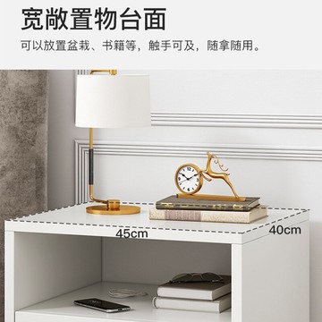 床頭柜臥室簡約北歐迷你床邊柜小型床頭收納現代輕奢儲物柜鋼筋腿