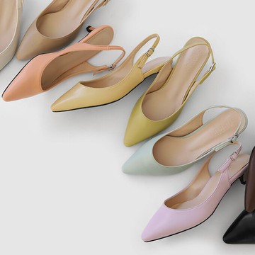 [SAPPUN] Royles 素面尖頭後空細高跟鞋 (4/6/8cm)