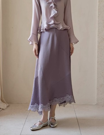 翩雅系列 / 蕾絲花邊半裙 / 醋酸