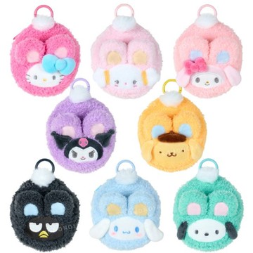 小禮堂 Sanrio 三麗鷗 絨毛造型零錢包吊飾 (2025蛋蛋の幸福) Kitty 美樂蒂 大耳狗