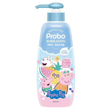 Probo 博寶兒 佩佩豬 柔護泡泡露 三合一功效 草本複合植萃 柔膚胺基酸 植萃低敏  500ml  1瓶