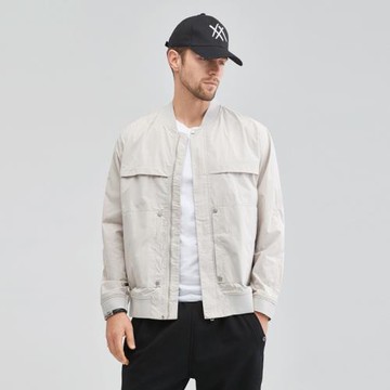 棒球領外套男士2025春秋季新款韓版潮流寬松工裝上衣休閑百搭夾克