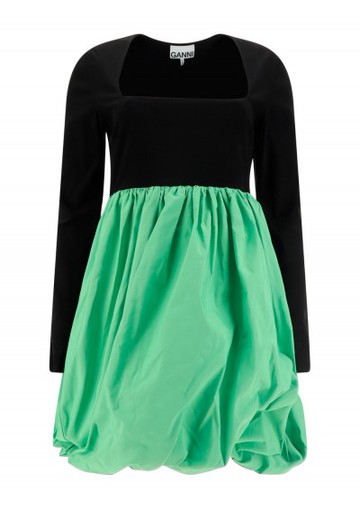 Ganni - Balloon Dress - Womens - Black