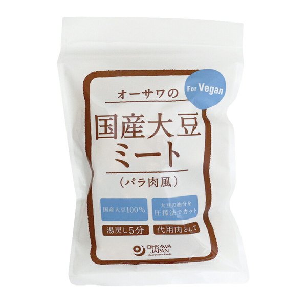 オーサワジャパン 国産大豆ミート(バラ肉風) 80g