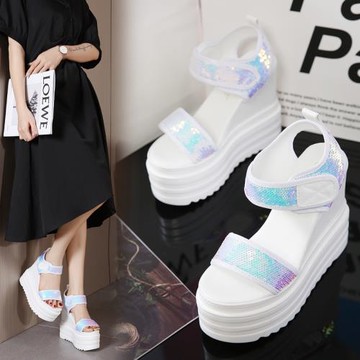 14CM矮子樂婚鞋2024坡跟恨天高婚紗厚底小個子新娘婚禮神器松糕鞋